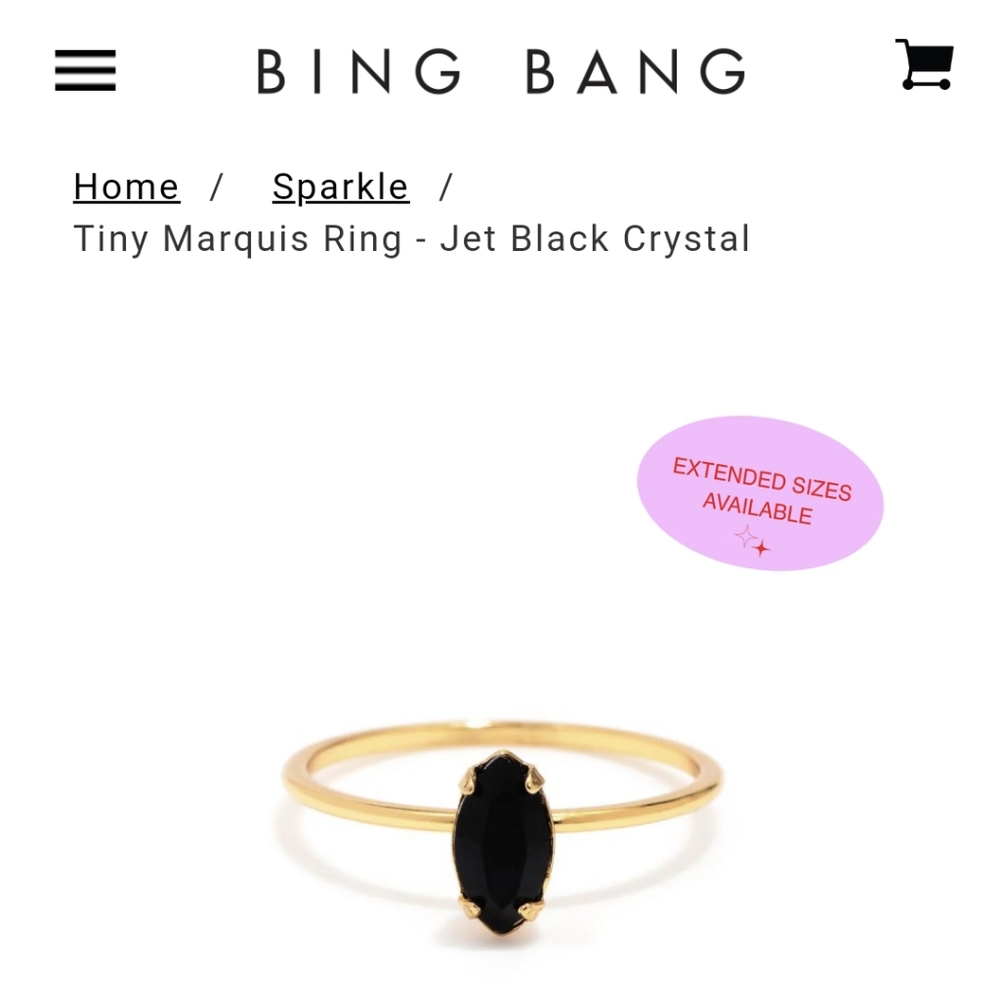 Bing Bang NYC Tiny Marquis Ring